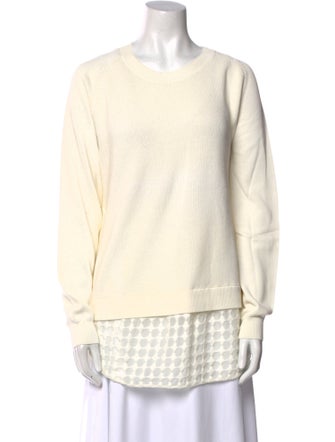 Akris Punto Colorblock Pattern Crew Neck Sweater