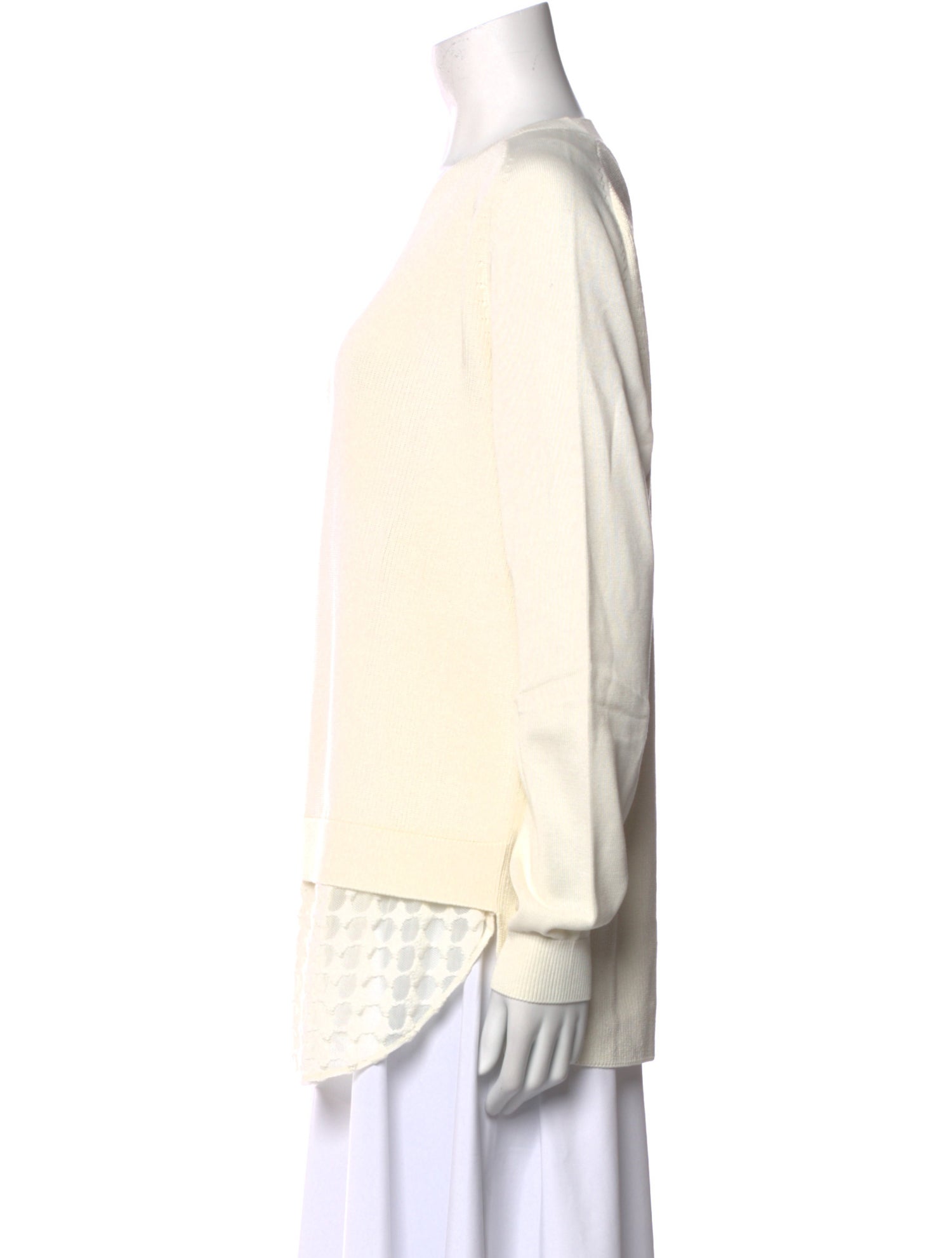 Akris Punto Colorblock Pattern Crew Neck Sweater