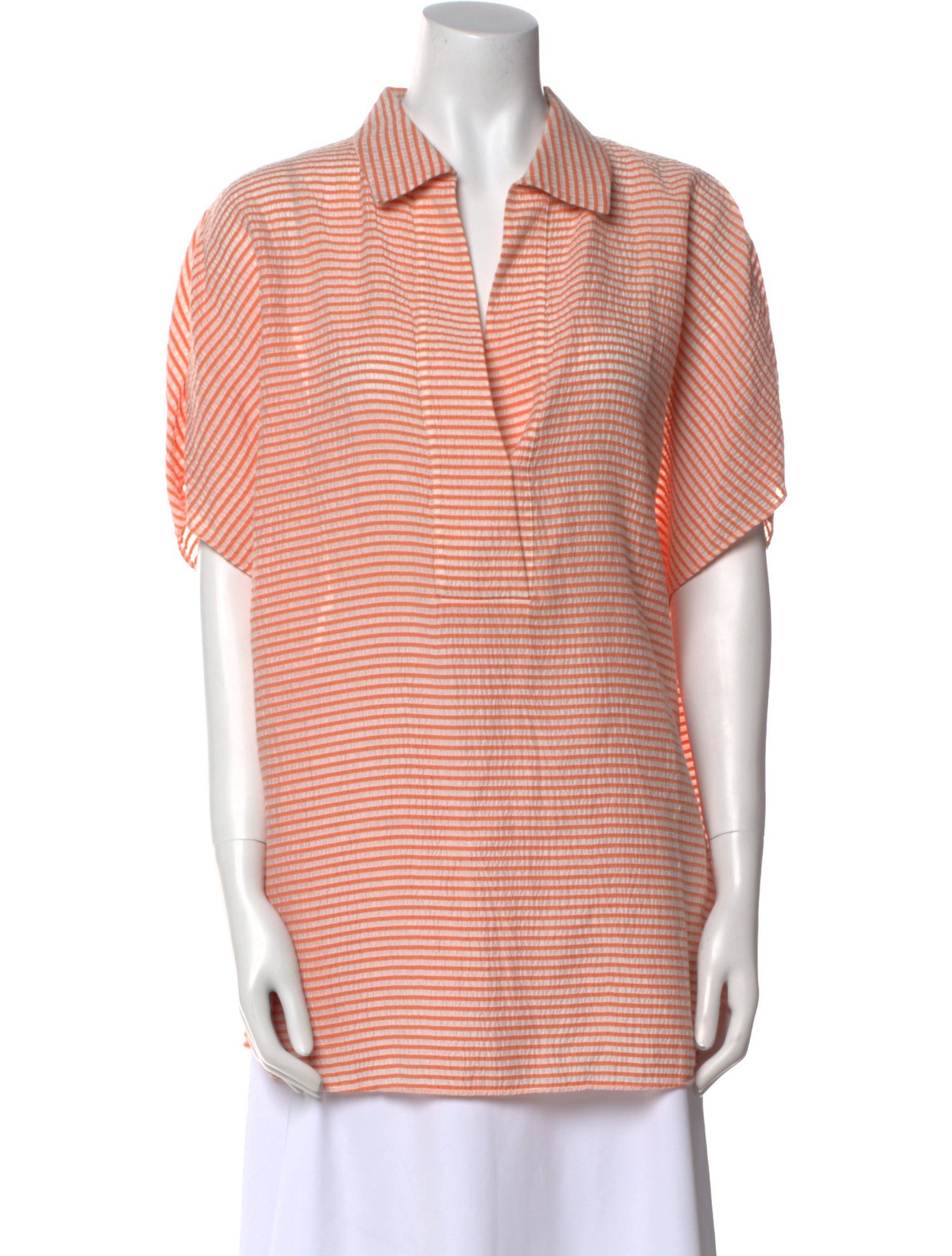 Akris Punto Striped Short Sleeve Polo