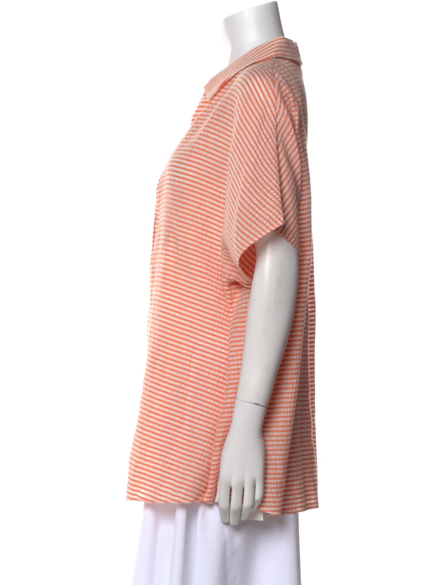 Akris Punto Striped Short Sleeve Polo