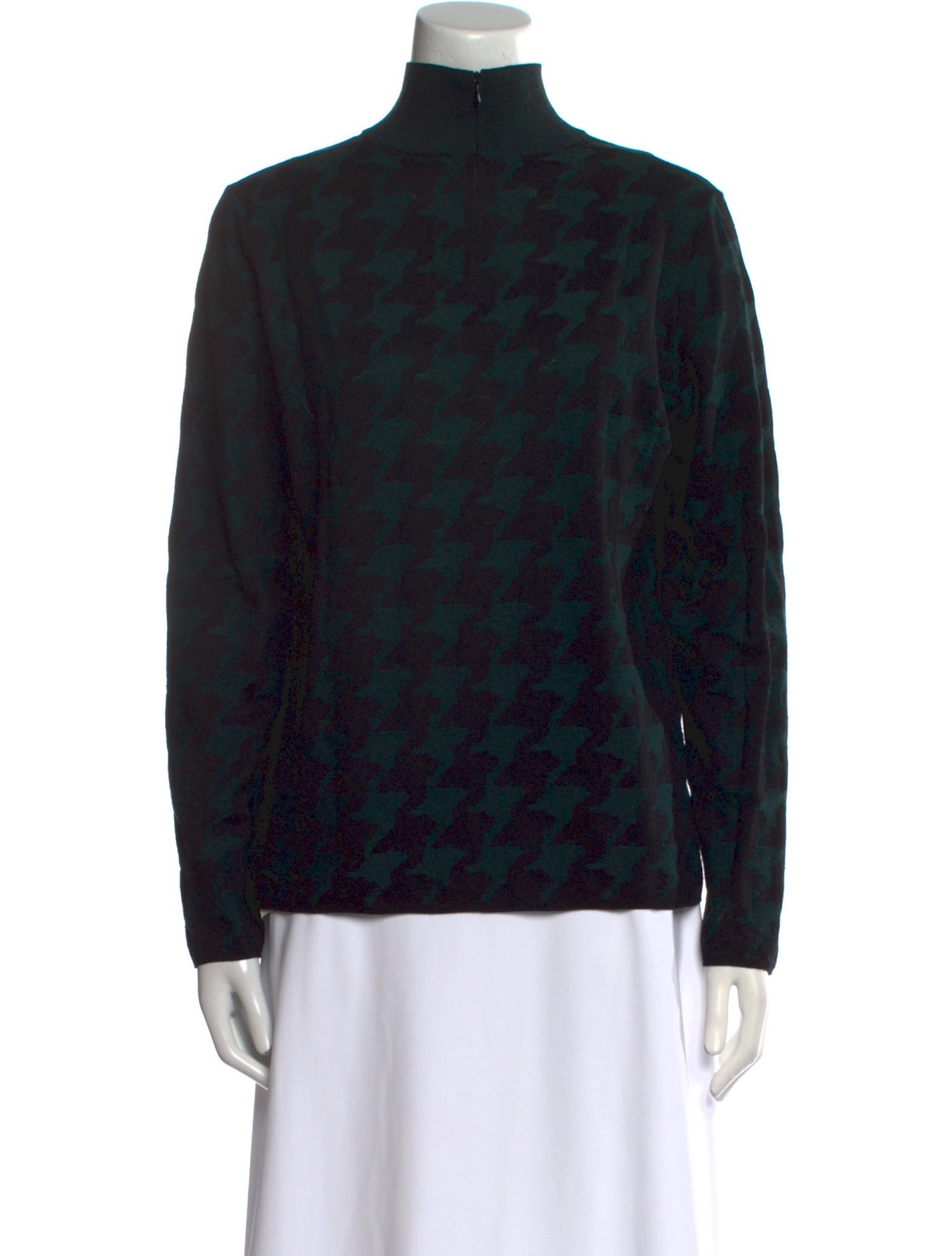 Akris Punto Wool Plaid Print Sweater