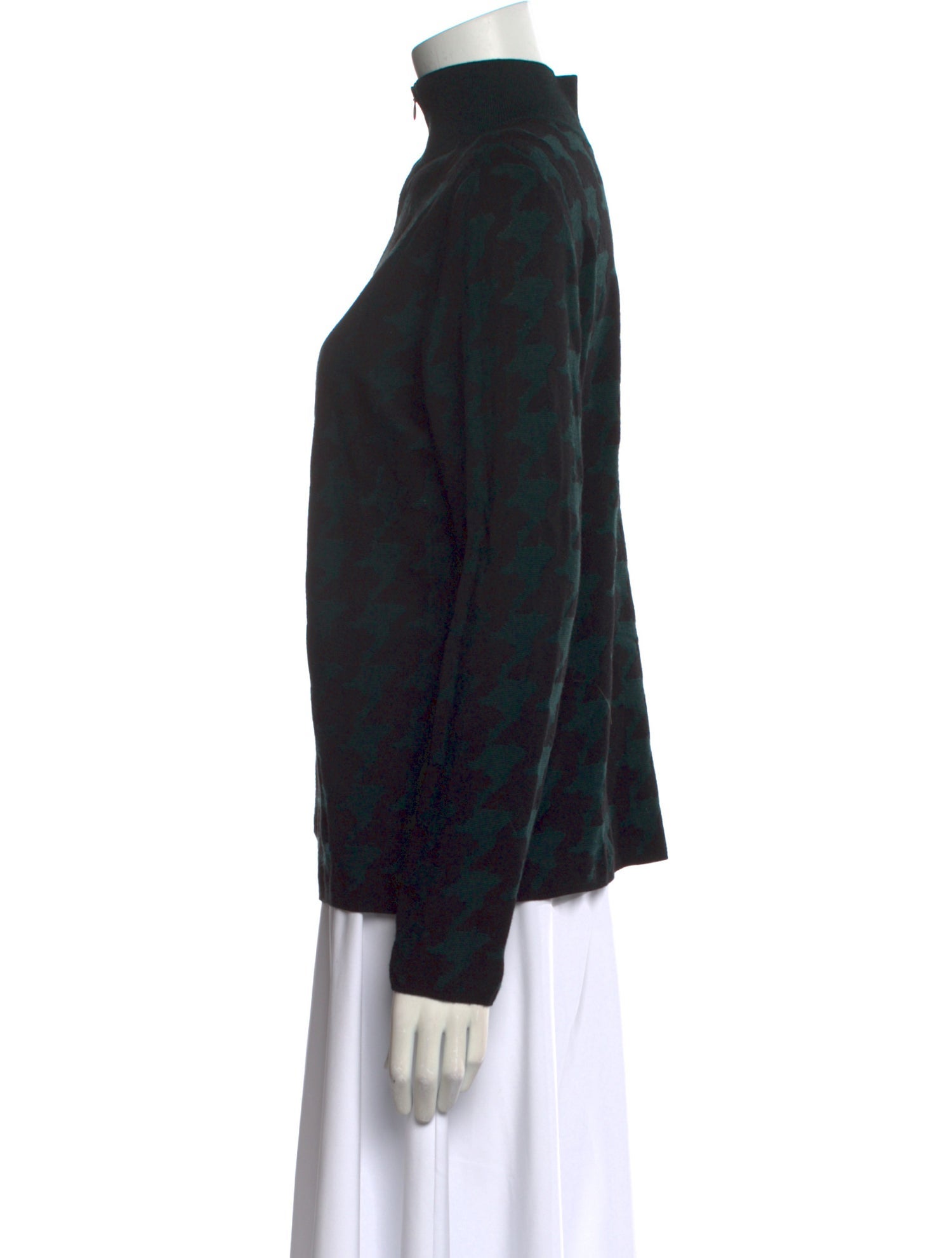 Akris Punto Wool Plaid Print Sweater