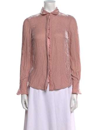 Akris Punto Mock Neck Long Sleeve Button-Up Top