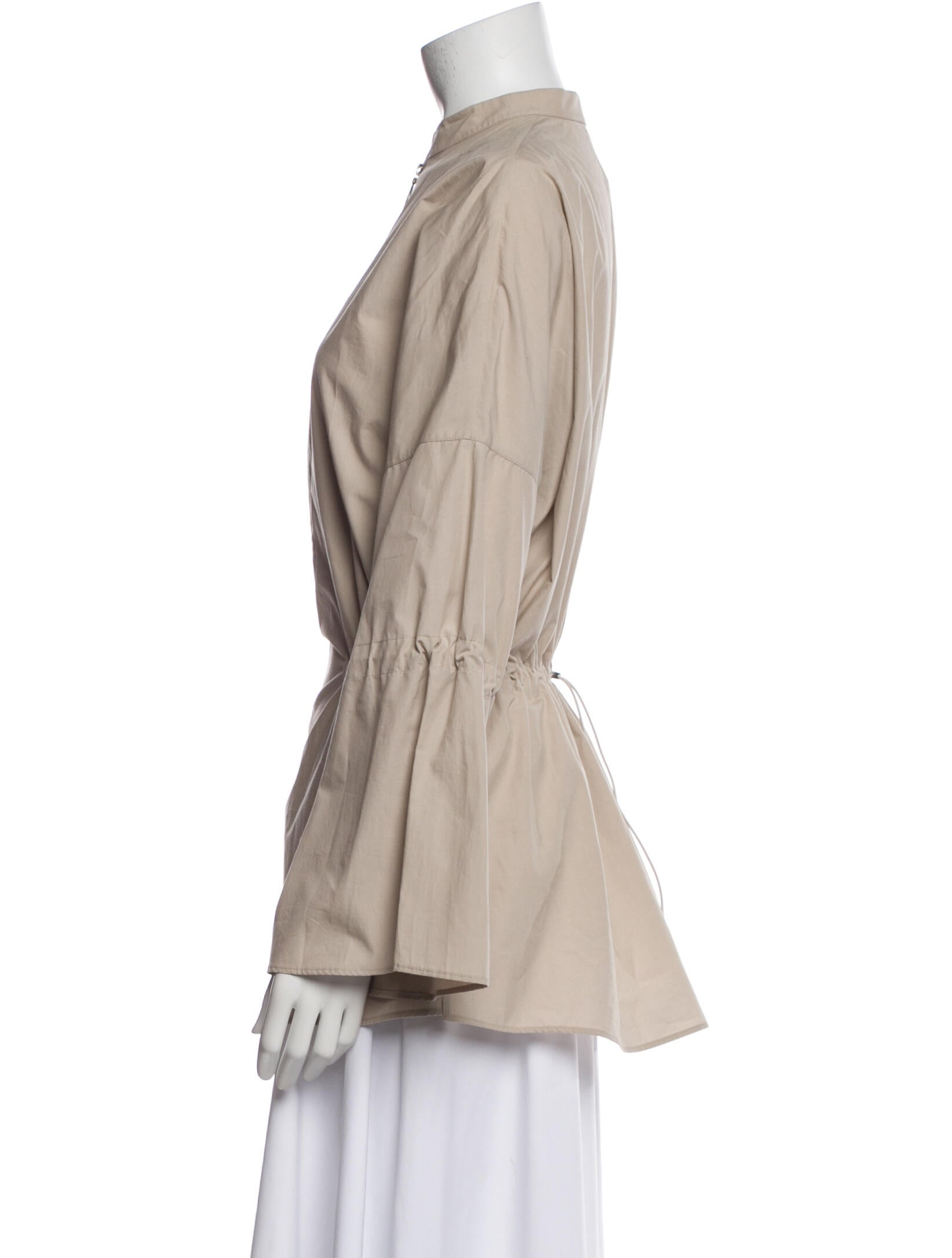 Akris Punto Mock Neck Long Sleeve Blouse