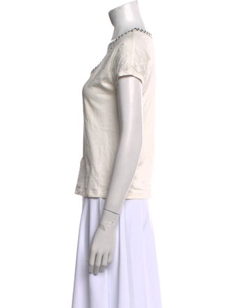 Akris Punto Scoop Neck Short Sleeve Top