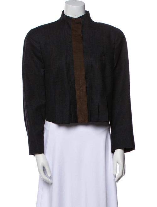 Akris Wool Plaid Print Jacket