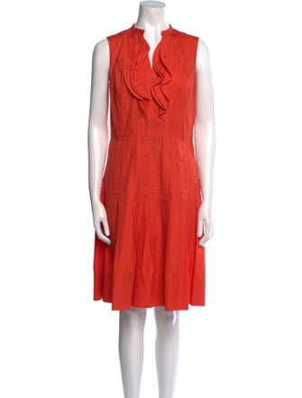 Akris Punto V-Neck Knee-Length Dress