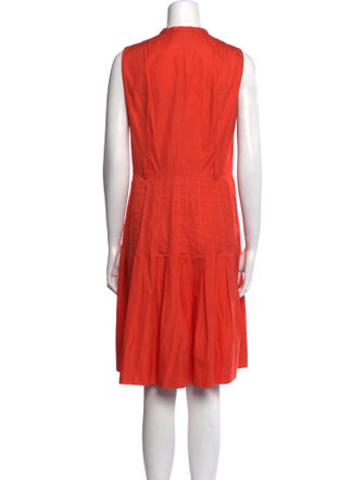 Akris Punto V-Neck Knee-Length Dress