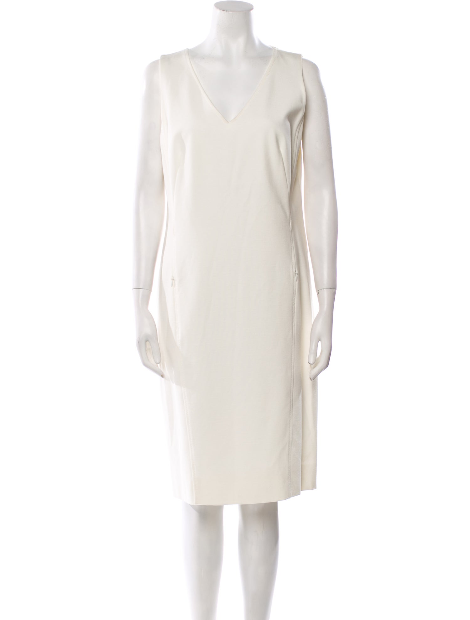 Akris Punto V-Neck Knee-Length Dress