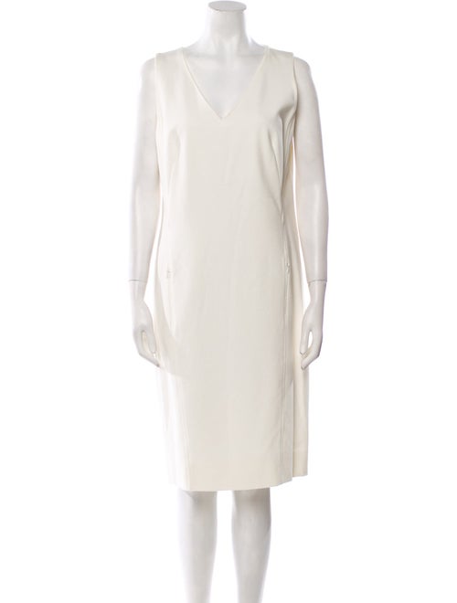 Akris Punto V-Neck Knee-Length Dress