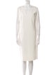 Akris Punto V-Neck Knee-Length Dress
