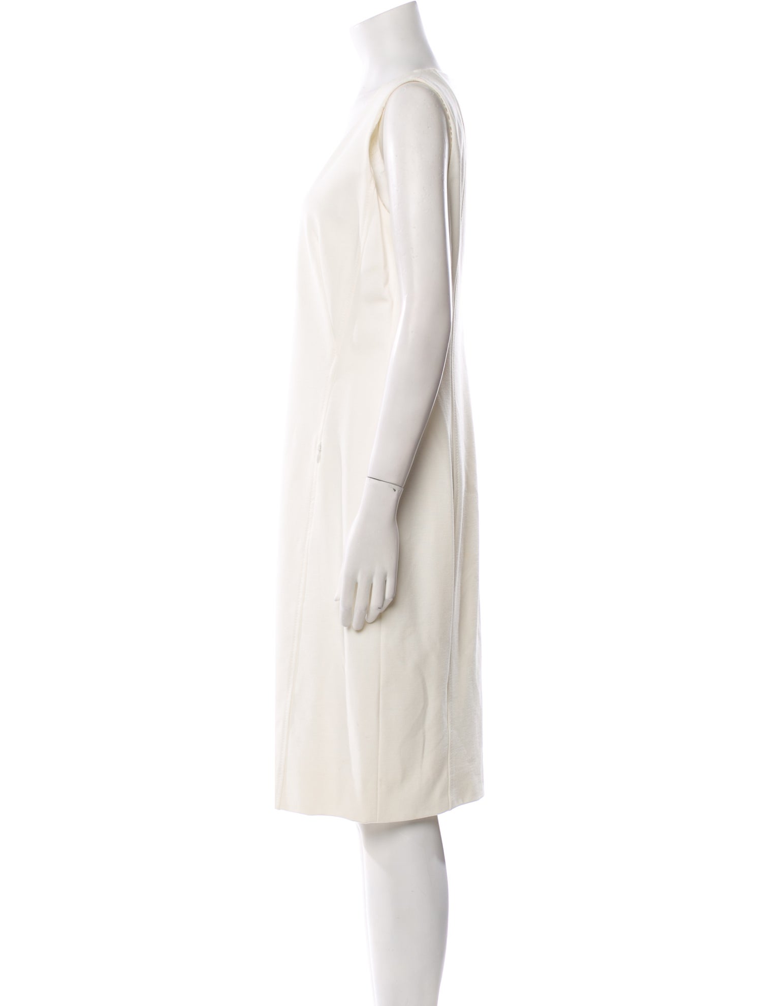 Akris Punto V-Neck Knee-Length Dress