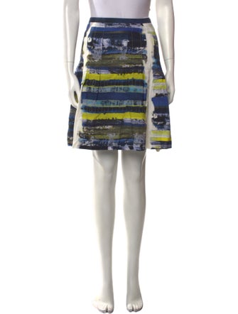 Akris Punto Striped Knee-Length Skirt