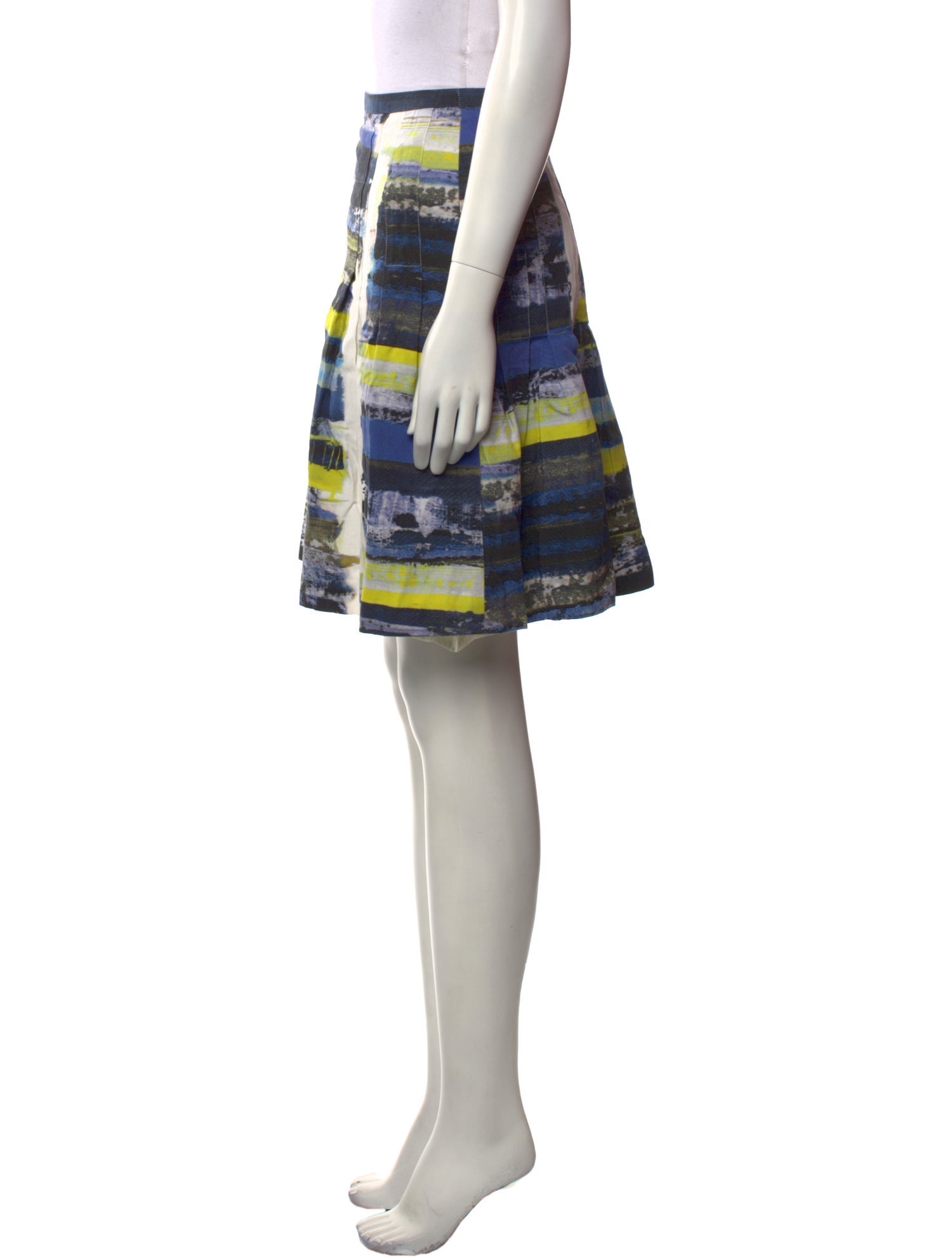 Akris Punto Striped Knee-Length Skirt