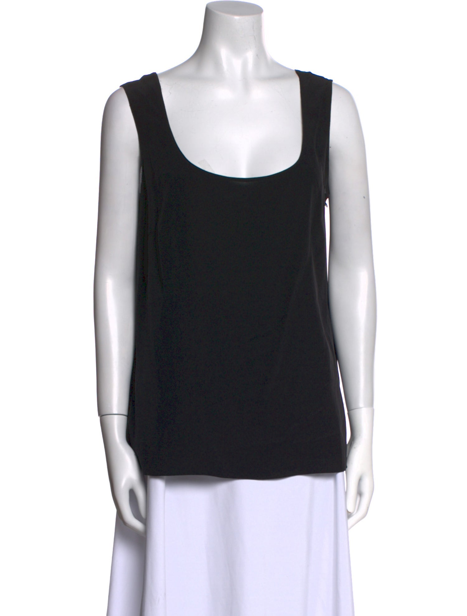 Akris Punto Silk Scoop Neck Top