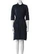 Akris Punto Mock Neck Knee-Length Dress