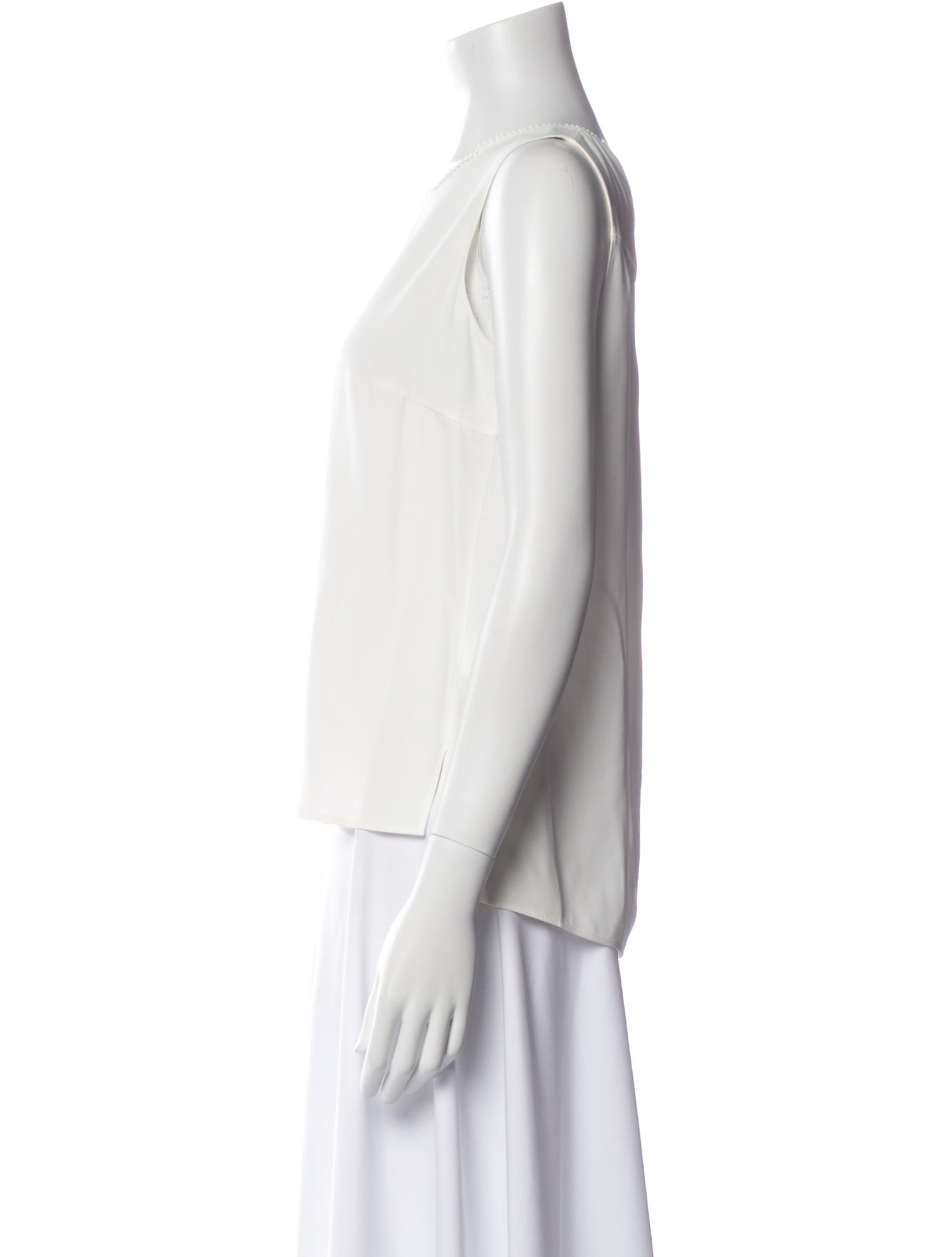 Akris Punto Crew Neck Sleeveless Blouse