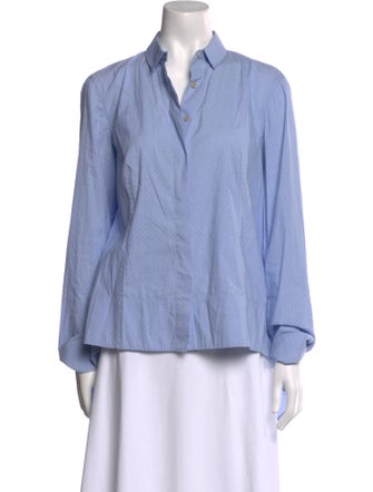 Akris Punto V-Neck Long Sleeve Blouse