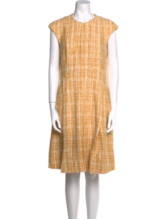 Akris Punto Plaid Print Knee-Length Dress