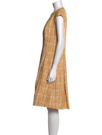 Akris Punto Plaid Print Knee-Length Dress