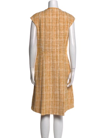 Akris Punto Plaid Print Knee-Length Dress