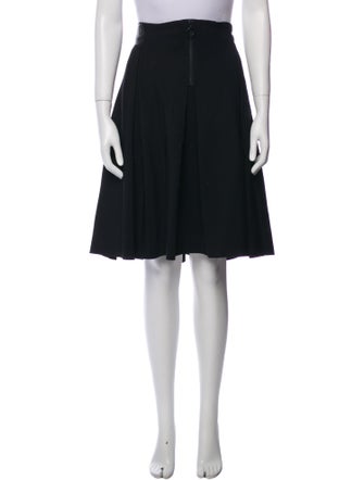 Akris Punto Pleated Accents Knee-Length Skirt
