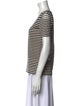 Akris Punto Striped Scoop Neck T-Shirt