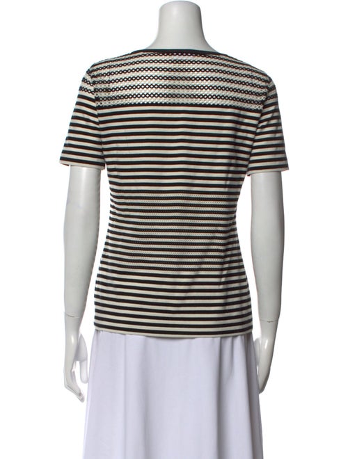 Akris Punto Striped Scoop Neck T-Shirt