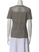 Akris Punto Striped Scoop Neck T-Shirt