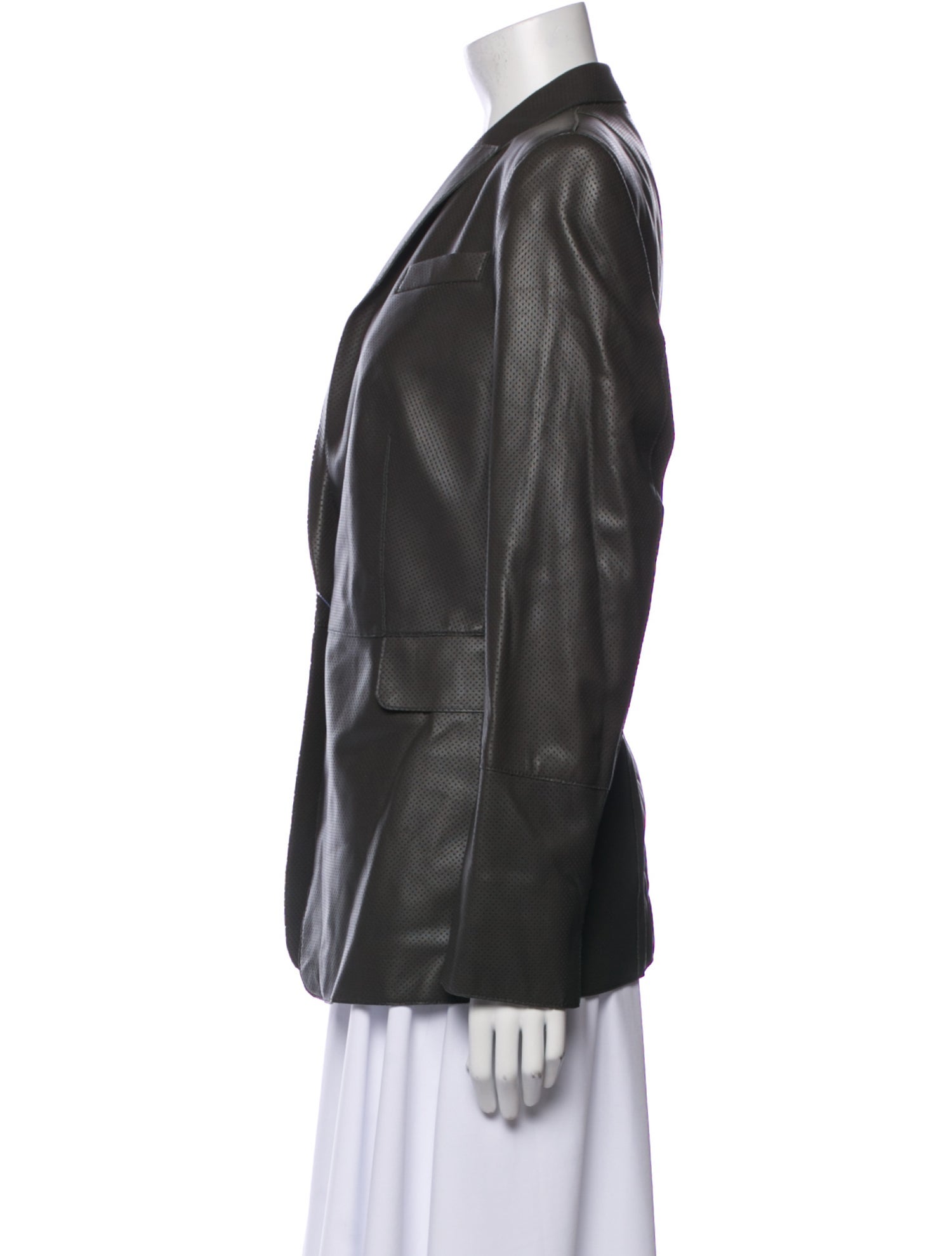 Akris Punto Leather Blazer
