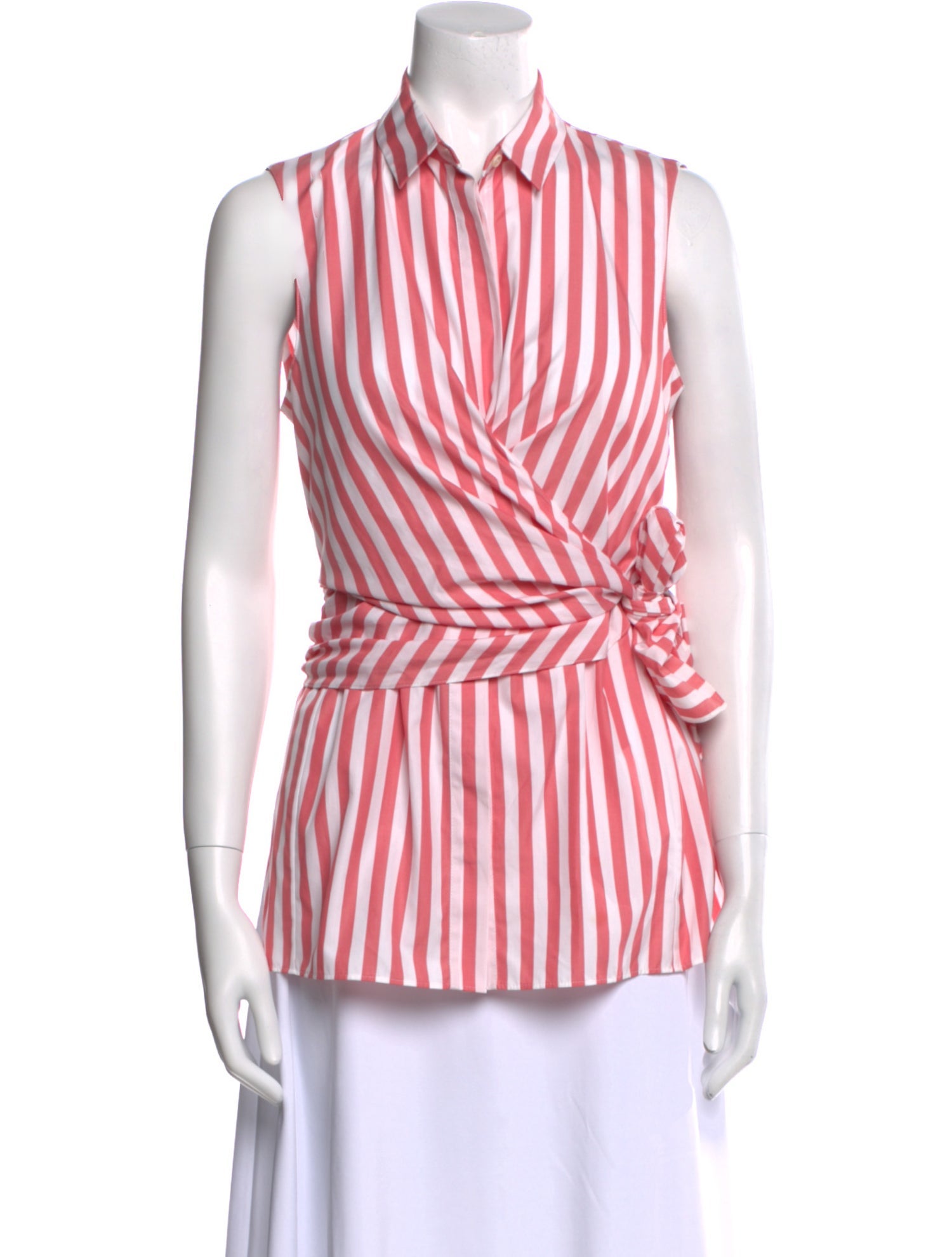 Akris Punto Striped Sleeveless Top