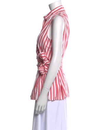 Akris Punto Striped Sleeveless Top