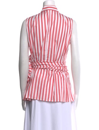 Akris Punto Striped Sleeveless Top