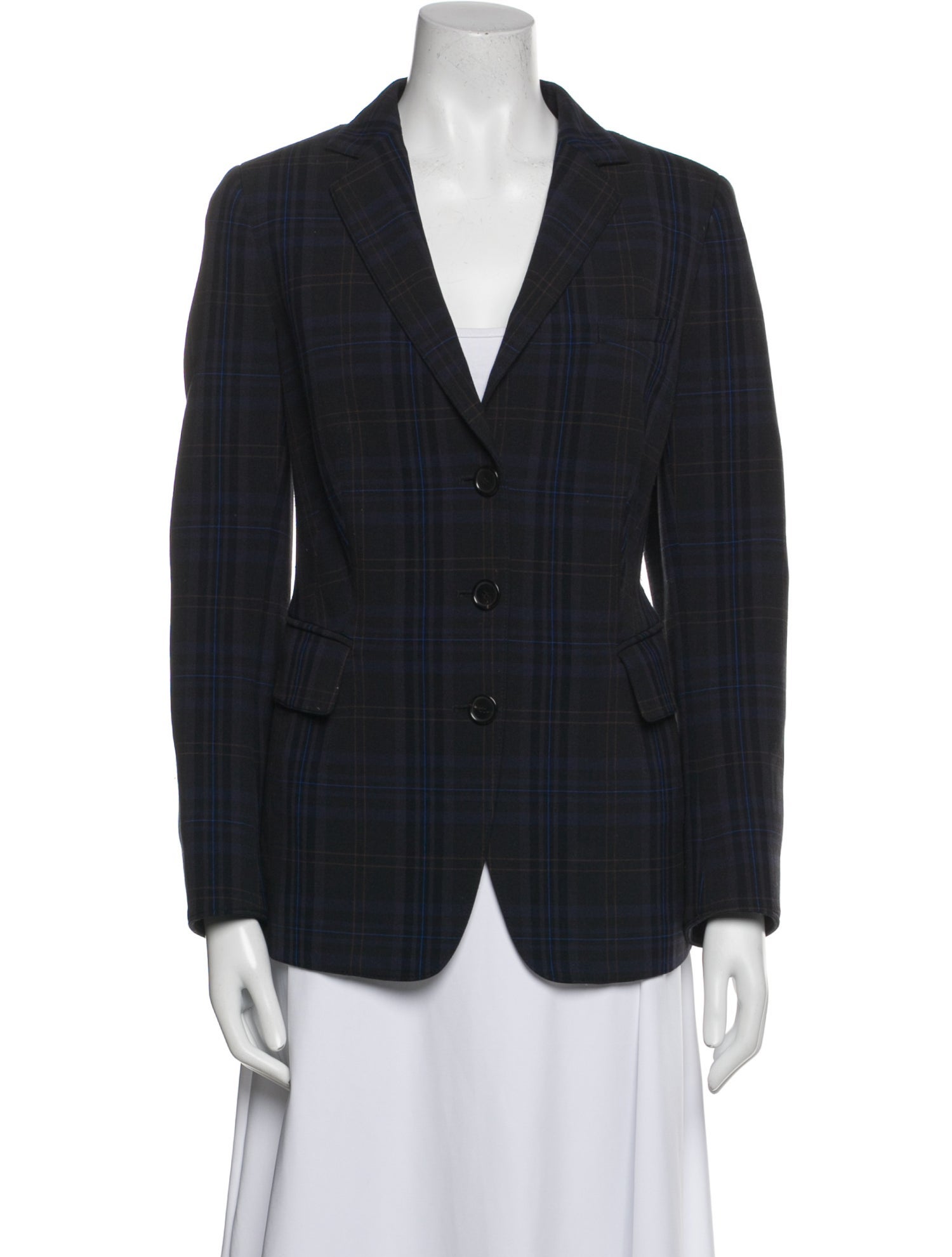Akris Punto Plaid Print Blazer