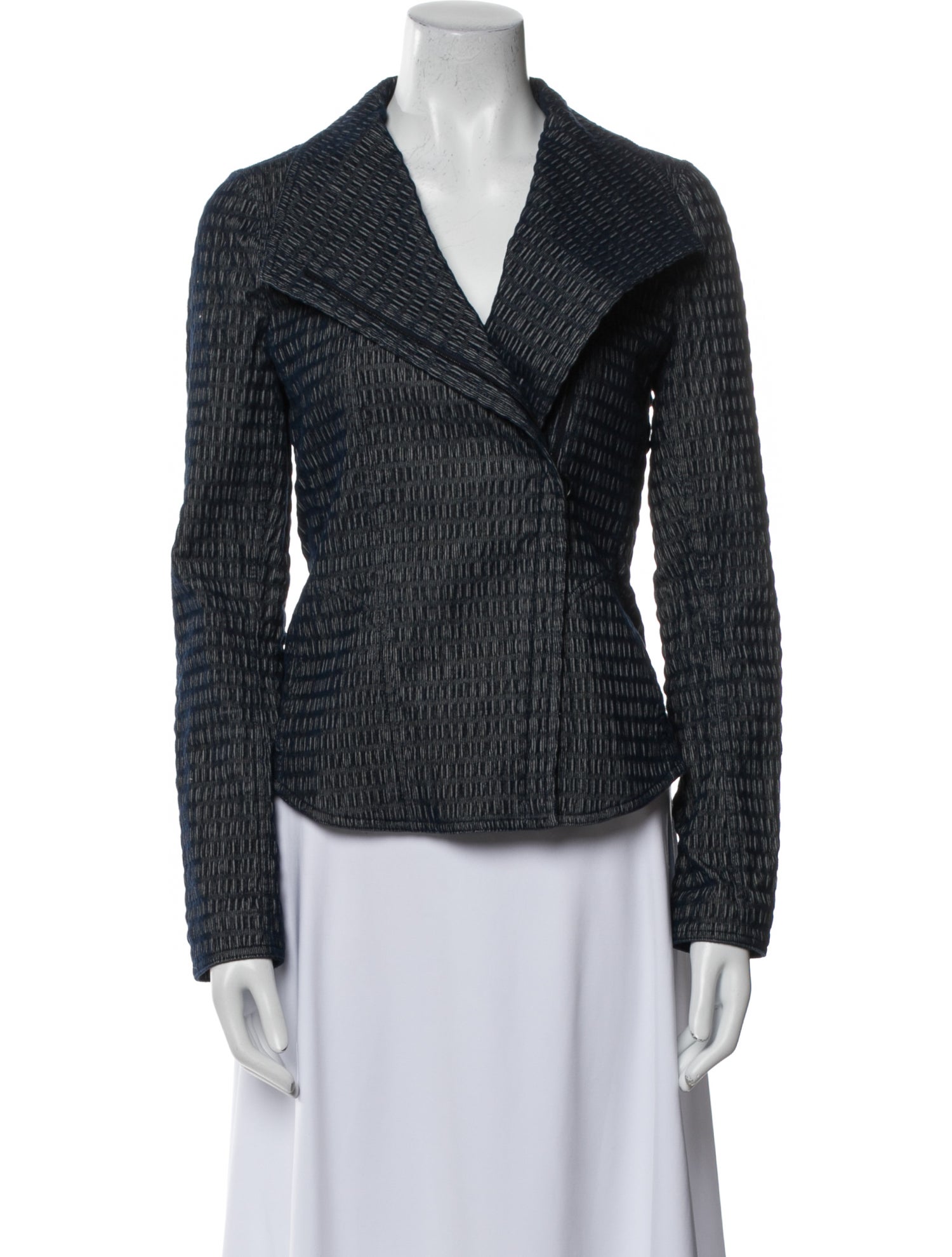 Akris Punto Tweed Pattern Biker Jacket