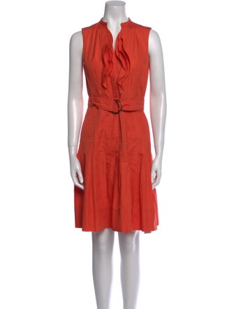 Akris Punto V-Neck Knee-Length Dress