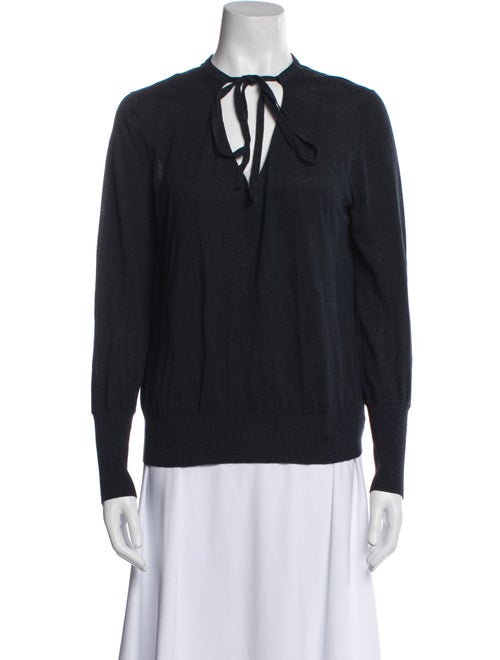 Akris Punto V-Neck Long Sleeve Sweatshirt