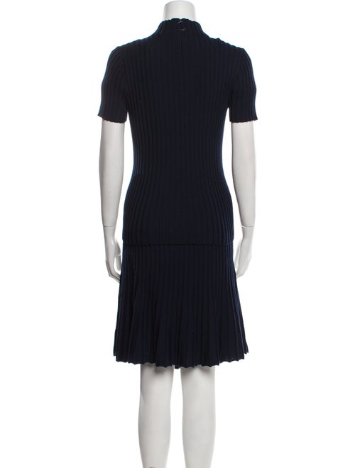 Akris Punto Virgin Wool Pleated Accents Skirt Set