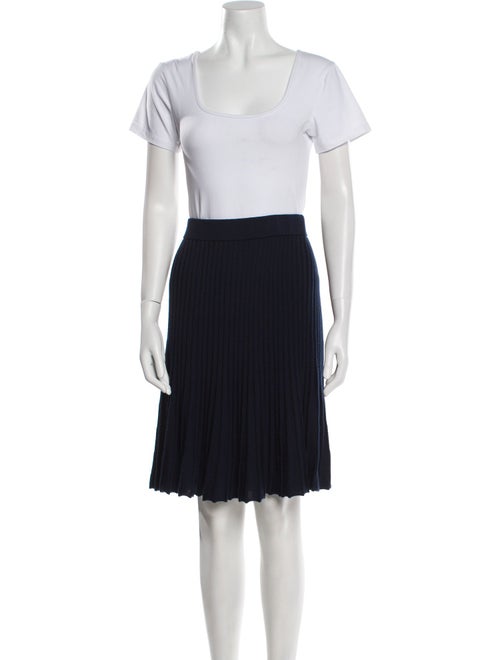 Akris Punto Virgin Wool Pleated Accents Skirt Set