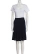 Akris Punto Virgin Wool Pleated Accents Skirt Set