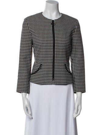 Akris Punto Plaid Print Evening Jacket