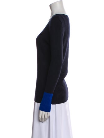 Akris Punto Virgin Wool Square Neckline Sweater