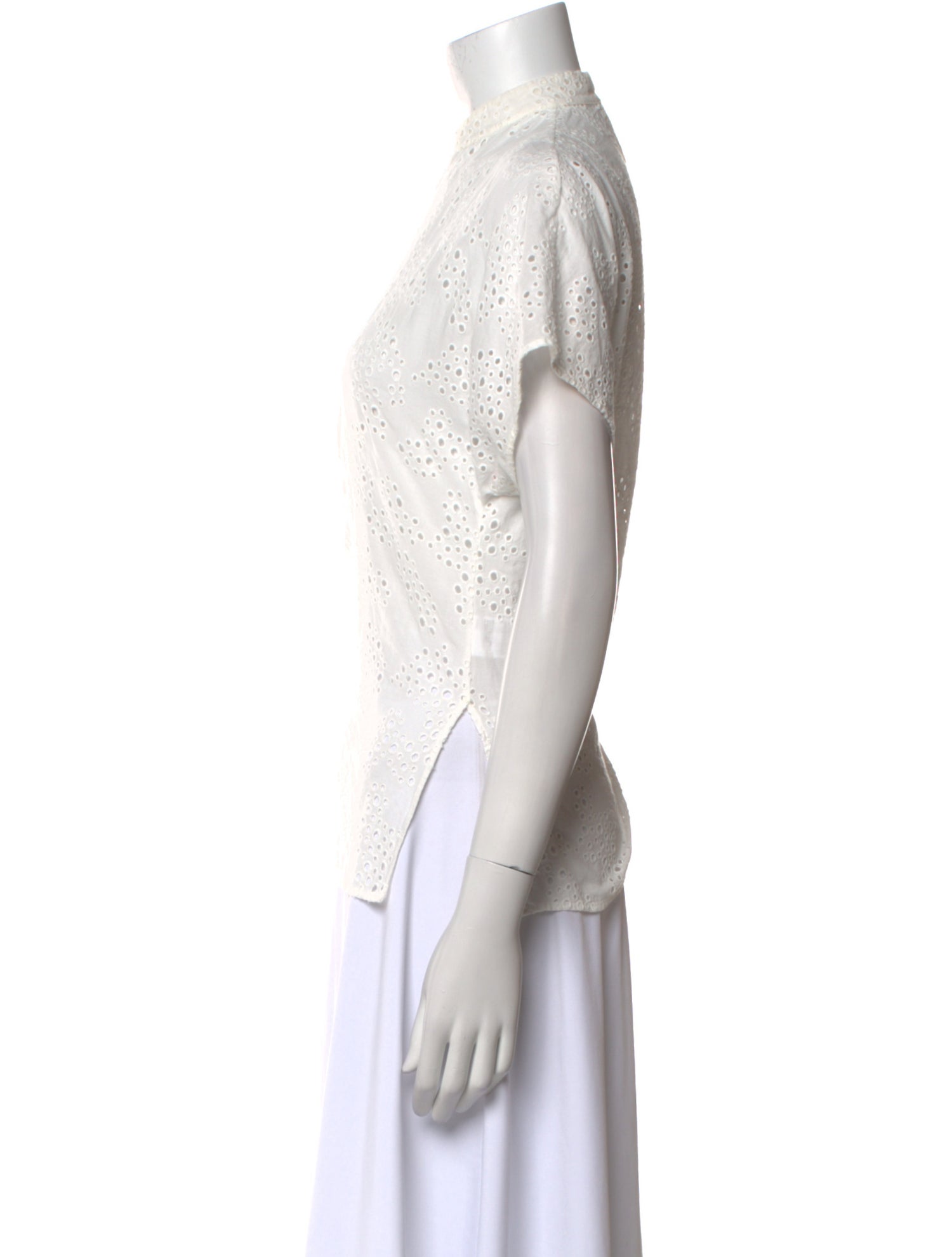 Akris Punto Mock Neck Short Sleeve Top