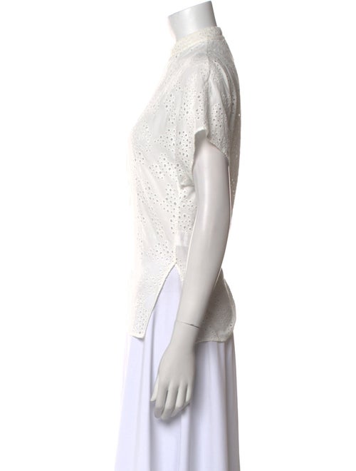 Akris Punto Mock Neck Short Sleeve Top