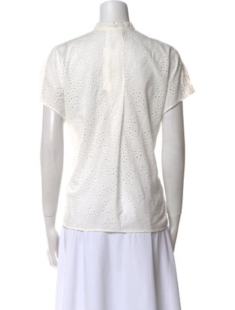 Akris Punto Mock Neck Short Sleeve Top