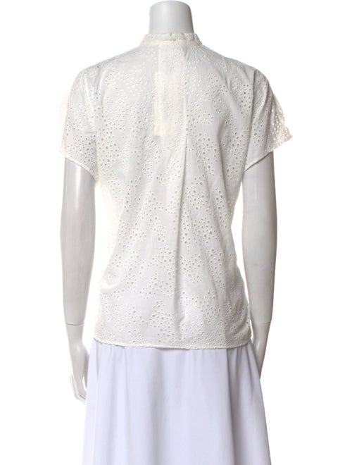 Akris Punto Mock Neck Short Sleeve Top