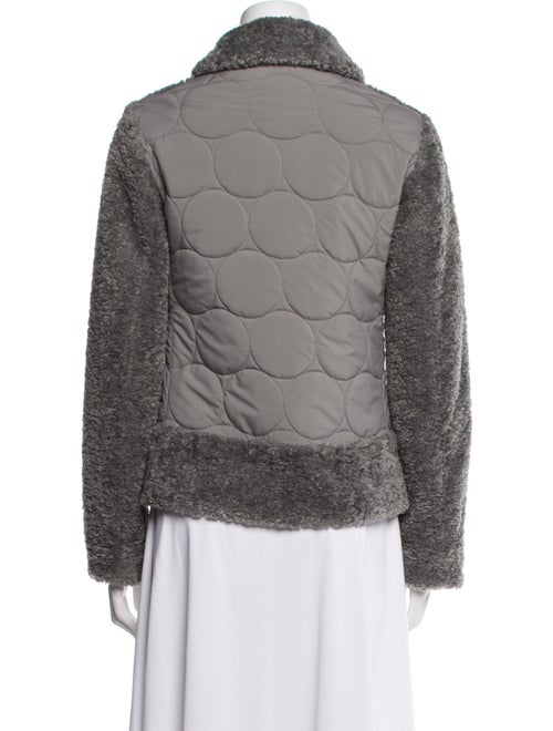 Akris Punto Tweed Pattern Faux Fur Jacket