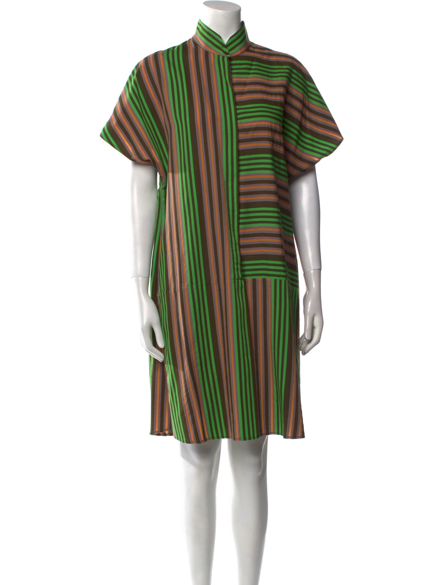 Akris Punto Striped Knee-Length Dress