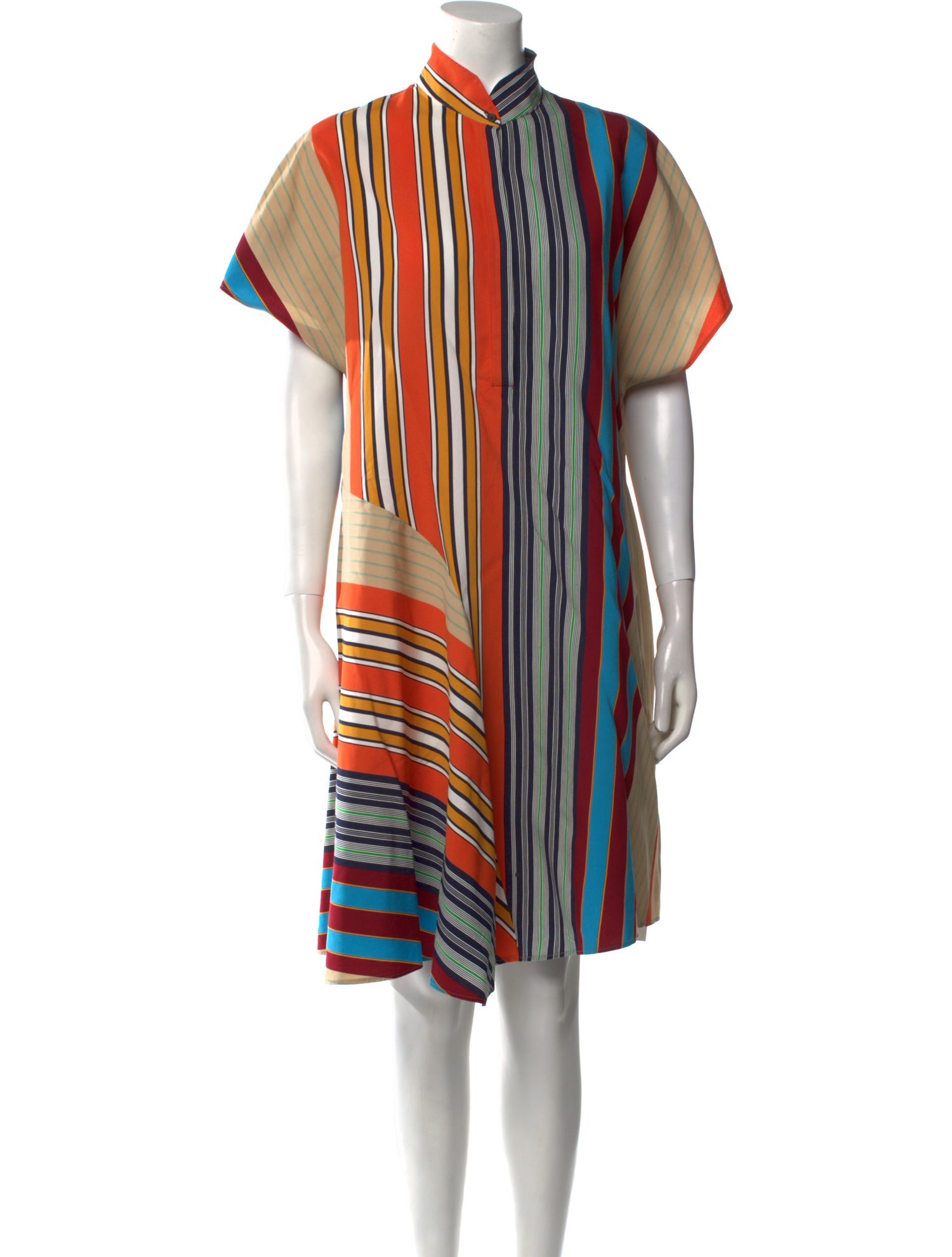 Akris Punto Striped Knee-Length Dress