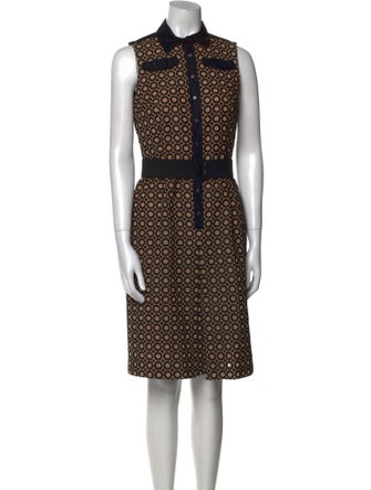 Akris Punto Printed Knee-Length Dress